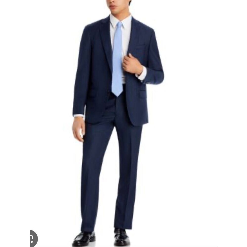 Hart Schaffner Marx navy two button  wool suit size 42r